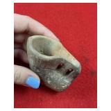 Pottery Pipe Indian Artifact Arrowhead