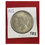 1922 Peace Silver Dollar Coin