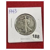 1943 Walking Liberty Half Dollar Silver Coin
