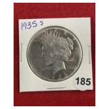 1935 S Peace Silver Dollar Coin