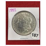 1882 Morgan Silver Dollar Coin