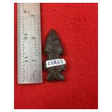 2 & 1/4' Evans from Louisiana  Indian Artifact Arr
