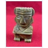 Pre-Columbian Jade Human Effigy Indian Artifact Ar