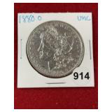 1880 O UNC Morgan Silver Dollar Coin