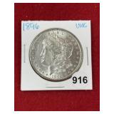 1896 UNC Morgan Silver Dollar Coin