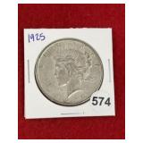 1925 Peace Silver Dollar Coin