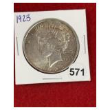 1923 Peace Silver Dollar Coin