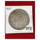 1922 Peace Silver Dollar Coin