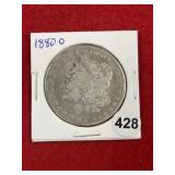 1880 O Morgan Silver Dollar Coin