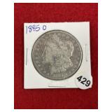 1885 O Morgan Silver Dollar Coin