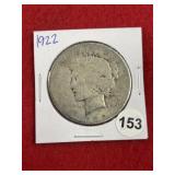 1922 Peace Silver Dollar Coin