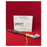 Pipe with Thomas Mathews COA from Illinois Indian
