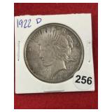 1922 D Peace Silver Dollar Coin