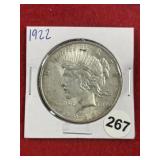 1922 Peace Silver Dollar Coin