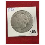 1924 Peace Silver Dollar Coin
