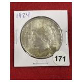 1924 Peace Silver Dollar Coin