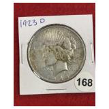 1923 D Peace Silver Dollar Coin