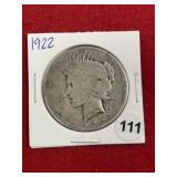 1922 Peace Silver Dollar Coin