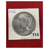 1922 Peace Silver Dollar Coin