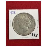 1922 Peace Silver Dollar Coin