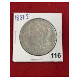 1881 S Morgan Silver Dollar Coin