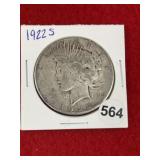 1922 S Peace Silver Dollar Coin