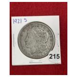 1921 S Morgan Silver Dollar Coin