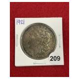1921 Morgan Silver Dollar Coin
