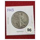 1943 Walking Liberty Half Dollar Silver Coin