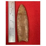 5 & 1/2' Clovis fluted on both sides Indian Artifa