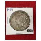 1923 Peace Silver Dollar Coin
