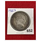 1922 S Peace Silver Dollar Coin