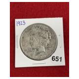 1923 Peace Silver Dollar Coin