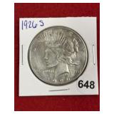 1926 S Peace Silver Dollar Coin