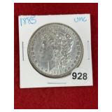 1885 UNC Morgan Silver Dollar Coin