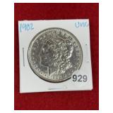 1902 UNC Morgan Silver Dollar Coin