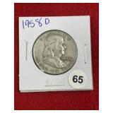1958 D Franklin Half Dollar Silver Coin