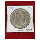 1884 UNC Morgan Silver Dollar Coin