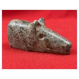 Wolf Effigy Stone Pipe Indian Artifact Arrowhead
