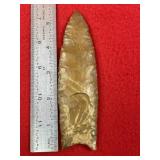 5 & 3/8' Clovis fluted on both sides Indian Artifa