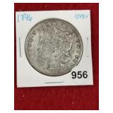 1896 UNC Morgan Silver Dollar Coin