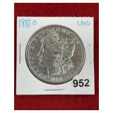 1881 O UNC Morgan Silver Dollar Coin