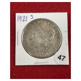 1921 S Morgan Silver Dollar Coin