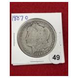 1887 O Morgan Silver Dollar Coin