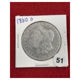 1880 O Morgan Silver Dollar Coin