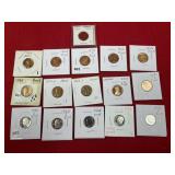 Group of Pennies & Dimes