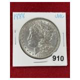 1888 UNC Morgan Silver Dollar Coin