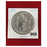 1882 UNC Morgan Silver Dollar Coin
