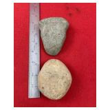 Discoidal & Grooved Axe Indian Artifact Arrowhead