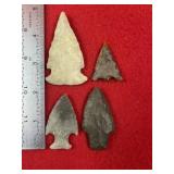 Group of very nice Arrow Points Indian Artifact Ar
